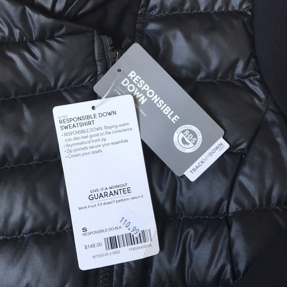 SOLD—Athlete Responsible Down Sweatshirt Jacket - Picture 3 of 5